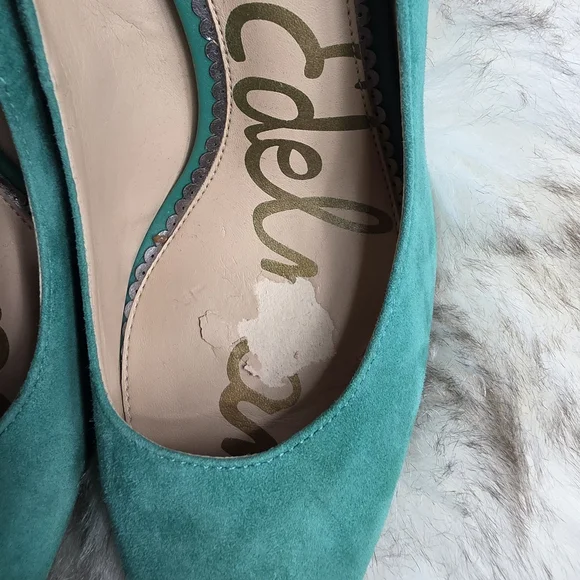 Sam Edelman Women's Kerry Green Suede Pumps "Hazel" - Picture 5 of 8